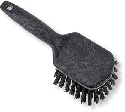 SPARTA 40541EC03 Plastic Scrub Brush, Utility Brush, Kitchen Brush With Hanging Hole For Cleaning, 8 Inches, Black - (Pack of 1) - color: Black