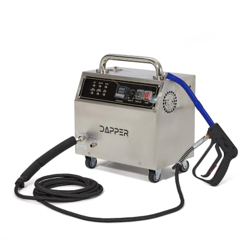 Dapper Supply Commercial Steam Cleaner, 230°F High-Temperature Steam, 58-102 PSI Adjustable Pressure, 1 Gallon Water Tank, Fast Heat-Up, for Auto Detailing, Tile, Grout, Kitchens & More - size: 1 Gal