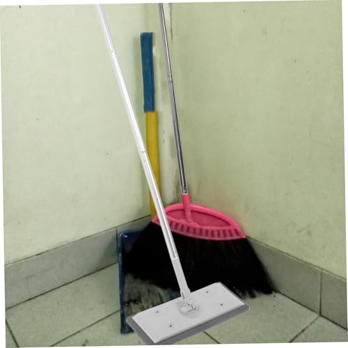 Cabilock Adjustable Flat Mop with Section Extendable Pole Removable Microfiber Cleaning Mop Head for Dust Absorption Window and Floor Squeegee for Home Shower Door Cleaning