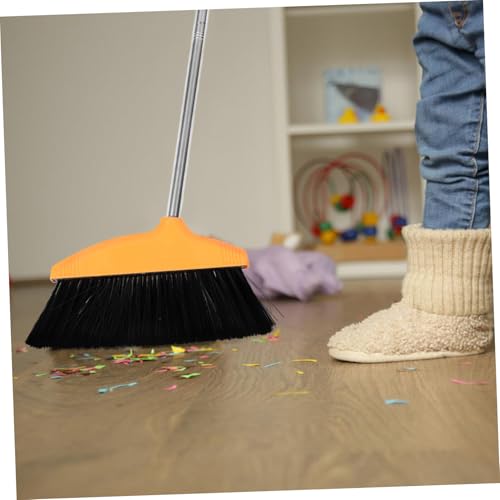 Amosfun Soft Bristle Broom with Long Handle Heavy Duty Indoor and Outdoor Sweeping Broom for Home Cleaning Non-Stick for Kitchen and Garage
