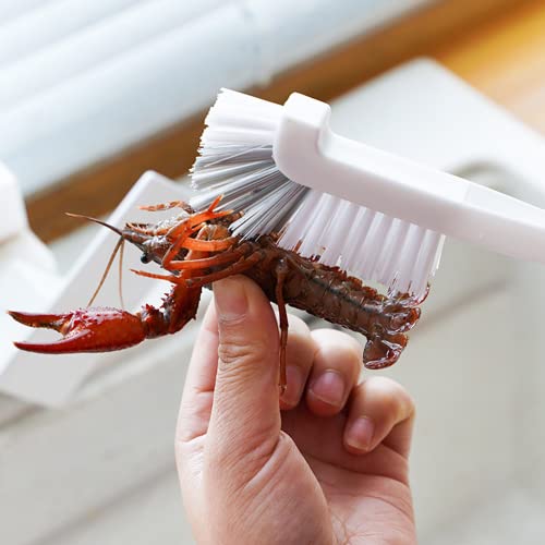 Right Angle Kitchen Scrub Dish Brush,10 Packs Juicer Cleaning Brush,Bottle Bathroom Brush Sink Household Pot Pan Edge Corners Tile Lines Cleaning Brush with Stiff Bristles