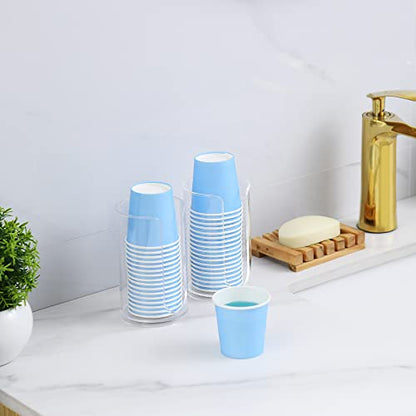 VITVITI 30 PACK Bathroom Mouthwash Cups, Disposable 3.7 OZ Coffee Paper Cup, Small Cup for Mouth Wash/Hot Cold Beverages Liquid/Tea, Blue - color: BLUE 30P