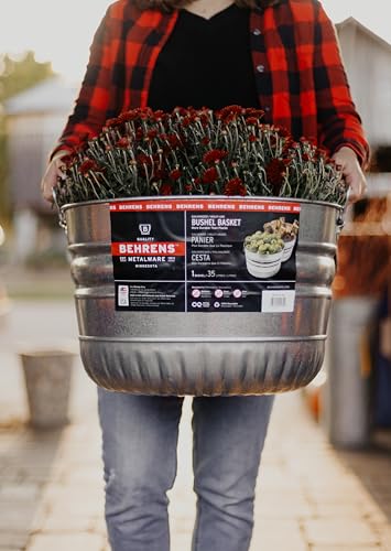 Behrens Galvanized Bushel Basket (2 Bushels) - style: 2 Bushels