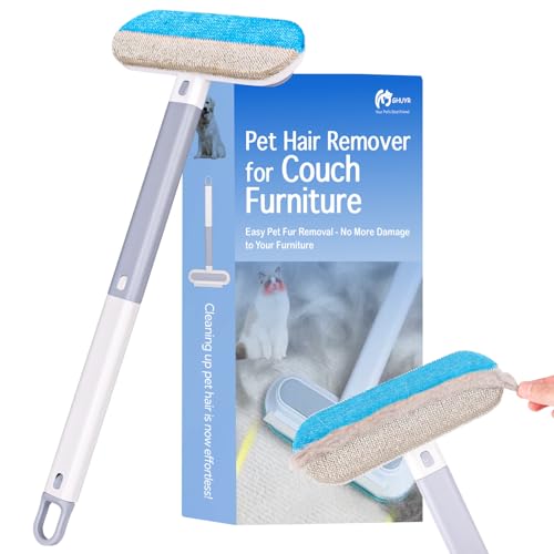 Cat and Dog Hair Remover for Couch & Furniture, Better Than Lint Rollers for Pet Hair, Reusable, Washable Fur Cleaner for Carpets, Clothing, Bedding, Portable Multi-Surface Tool for Home & Car