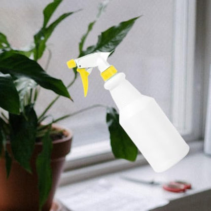 jojomis Spray Bottle Adjustable Nozzle 600 ml Heavy Duty Refillable for Hair Cleaning Solutions Kitchen Garden Plant Misting- Yellow