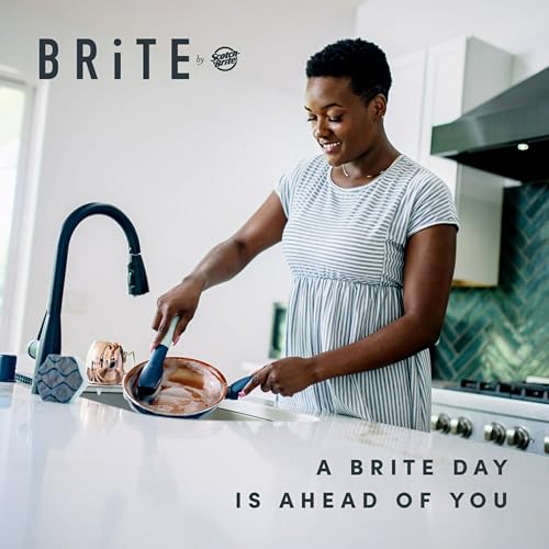 Brite by Scotch-Brite Limited Edition Mess-Free Dishwand, Sleek and Stylish Dish Brush with Soap Dispenser Handle (Pack of 4) - size: (Pack of 4)