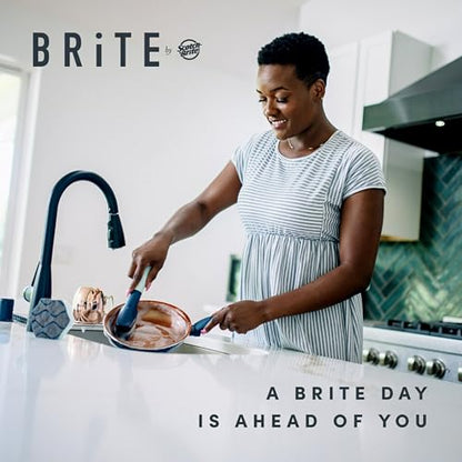 Brite by Scotch-Brite Limited Edition Mess-Free Dishwand, Sleek and Stylish Dish Brush with Soap Dispenser Handle (Pack of 4) - size: (Pack of 4)