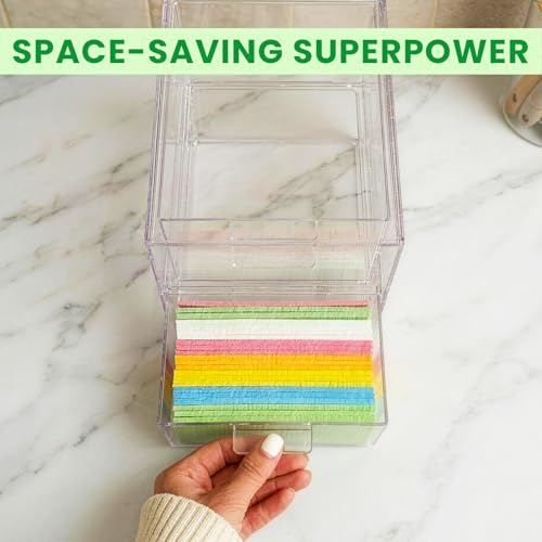 Metflavor Compressed Kitchen Sponges, 12 Count, Thick Non-Scratch Cellulose Dish Sponges, Biodegradable & Compostable, Pop-up Cleaning Sponge, 5" x 3" x 1" - size: 12 Pack