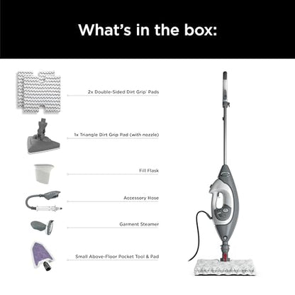 Shark Steam Mop Pro Lift-Away with Detachable Handheld Steam Cleaner for Whole Home Cleaning, Steams Hard Floors, Upholstery, Garments and Cars, 3 Modes with Steam Blaster Technology, S3973D