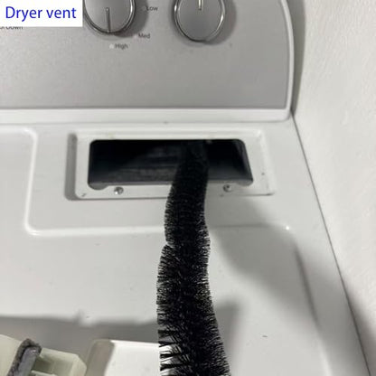 47.24 Inch Extra Long Full-Bristle Dryer Vent Cleaner Brush – Flexible Lint Brush for Dryer Vent Trap, Duct & Refrigerator Coils – Deep Cleaning Tool to Fire Risk Reduction, Pet Hair & Dust Removal