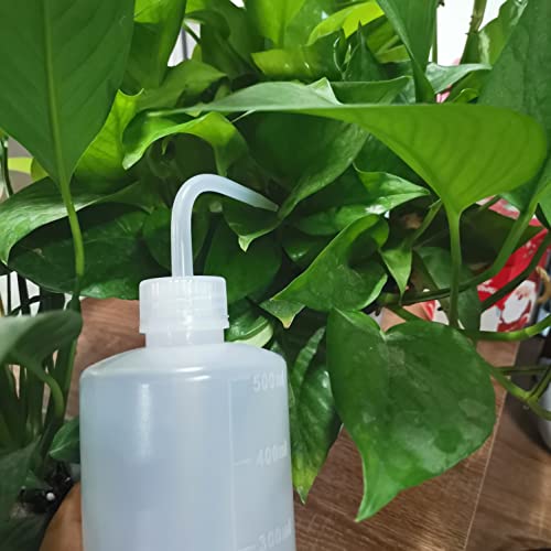 Valchoose 250ml 500ml Plastic Wash Bottle Medical Squeeze, LDPE Succulent Watering Bottle - 2PACK - color: White, size: 1x250ml+1x500ml