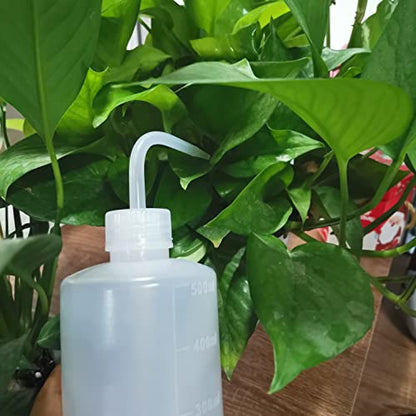 Valchoose 250ml 500ml Plastic Wash Bottle Medical Squeeze, LDPE Succulent Watering Bottle - 2PACK - color: White, size: 1x250ml+1x500ml