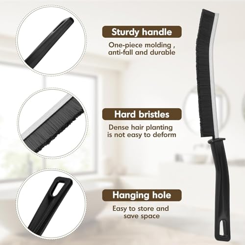 6P Crevice Cleaning Brush Hard Bristle Crevice Grout Cleaner Brush Thin Brush Gap Grout Cleaner for for Household Use, Bathroom, Kitchen