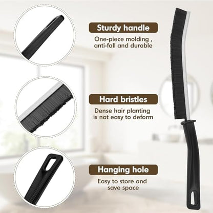6P Crevice Cleaning Brush Hard Bristle Crevice Grout Cleaner Brush Thin Brush Gap Grout Cleaner for for Household Use, Bathroom, Kitchen