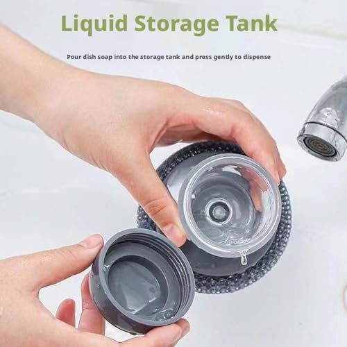 Soap Dispense Palm Kitchen Scrub,Soap Dispensing Dish Brush with Soap Dispenser for Easy Cleaning Dishes, Pots, Pans & Sinks - color: A, size: 1pcs