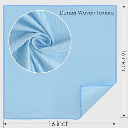 24 Pack Microfiber Glass Cleaning Cloth 16 Inch X 16 Inch Polishing Cloths Glass Cleaning Towel Lint Free Cloth for Cleaning Windows, Glasses, Mirrors, Windshields, Stainless Steel