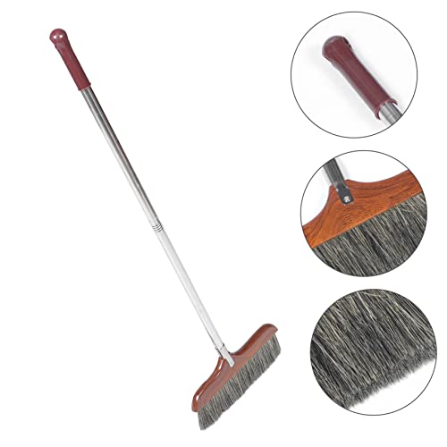 Long Handle Soft Bristle Broom Detachable Dust Broom for Efficient Home Office Floor Cleaning Lightweight Portable Kitchen Sweeper for Indoor Outdoor Use