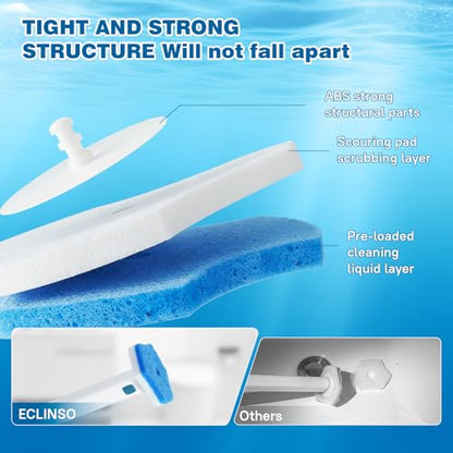 Disposable Toilet Brush Refills,48 Pcs,Disposable Toilet Cleaner,Toilet Bowl Cleaner,Not Compatible with Other Brands - size: 48 Refills
