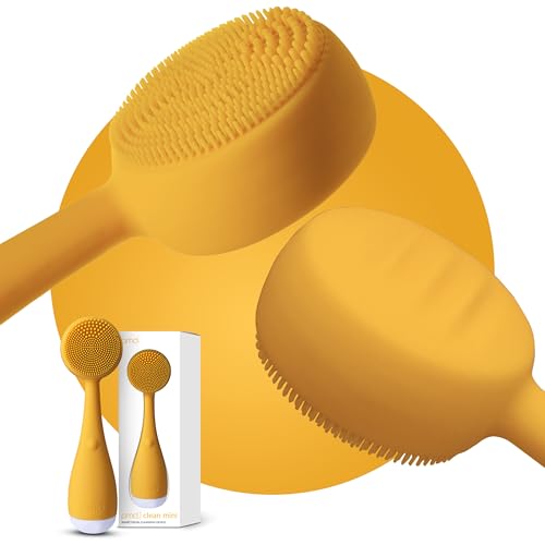 PMD Clean Mini - Smart Facial Cleansing Device with Silicone Brush & Anti-Aging Massager - Waterproof - SonicGlow Vibration Technology - Clear Pores and Blackheads - Lift, Firm, and Tone Skin - color: Yellow