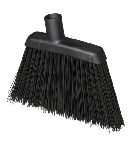 Carlisle FoodService Products 4686003 Duo-Sweep Plastic Small Debris Lobby Broom with Handle, 30 Inches, Black - color: Black, size: 30 Inches (Pack of 1)