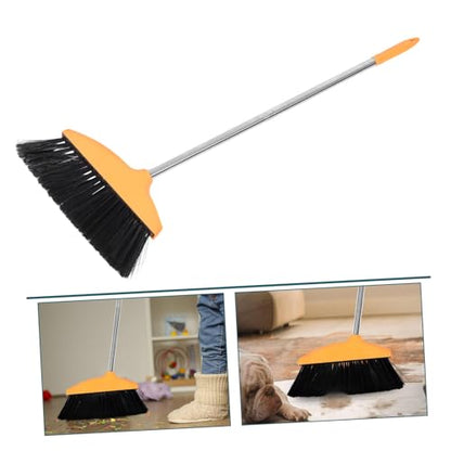 Wide Angle Broom with Long Handle Heavy Duty Soft Bristle Sweeping Brush for Efficient Lawn and Patio Cleaning for Garage and Floors