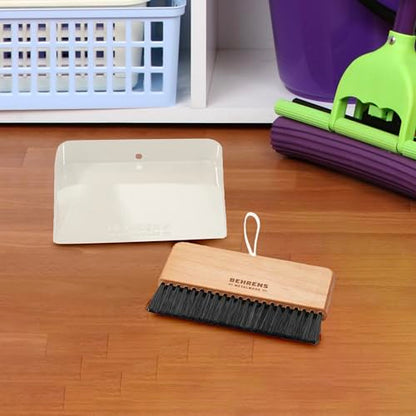Behrens White Galvanized Dustpan & Brush Set - color: White