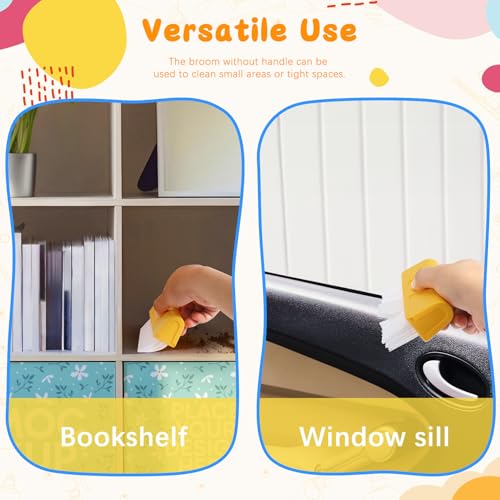 Kids Cleaning Toy Set Toddlers Broom Dust Pan Set for Housekeeping Pretend Play Cleaning Set, Cleaning Toys Gift for Toddlers Girls Boys Age 3-6 Years Old (2PCS - Red and Yellow Set) - color: 2pcs - Red and Yellow Set