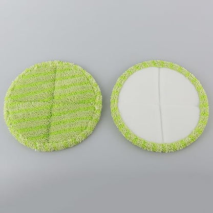 GSHLLO 6 Pcs Reusable Mop Refill Pads Microfibre Cleaning Mop Pads Small Floating Mop Pads Round Electric Mop Heads Wet Floor Mop Pads for Home