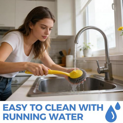 Household Kitchen Cleaning Brush | Comfort Grip Handle Durable Scrub Brush for Stain Removal 29-1 - color: Long-handled Brush