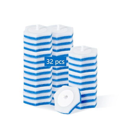 Disposable Toilet Brush Refills,32 Pcs,Disposable Toilet Cleaner,Toilet Bowl Cleaner,Not Compatible with Other Brands - size: 32 Reills