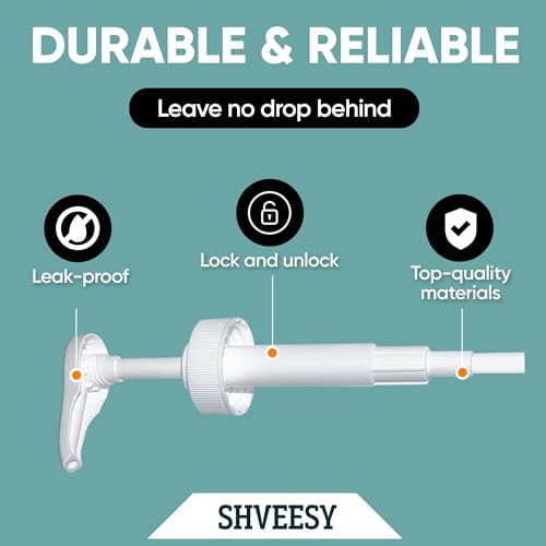 Gallon Pump Dispenser - for Plastic or Glass Bottles – Heavy-Duty Leak Proof for Commercial and Household Use - Plastic Pump for 1 Gallon Jug – Non-BPA Plastic (Pack of 4) - size: Pack of 4