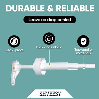 Gallon Pump Dispenser - for Plastic or Glass Bottles – Heavy-Duty Leak Proof for Commercial and Household Use - Plastic Pump for 1 Gallon Jug – Non-BPA Plastic (Pack of 4) - size: Pack of 4