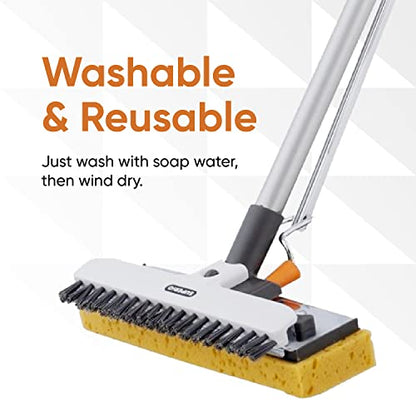 Sponge Mop Refill for Superio Mop 871 Only 9"x3" Screws: 6.5" Apart, 4 Pack - size: Replacement (4)