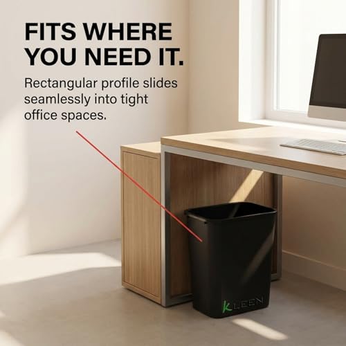 Kleen Commercial Soft-Sided Wastebasket, 41-Quart 10.25 Gallon, Black Plastic Trash Can (20 x 16 x 11.6 in) - size: 10.25 Gallon