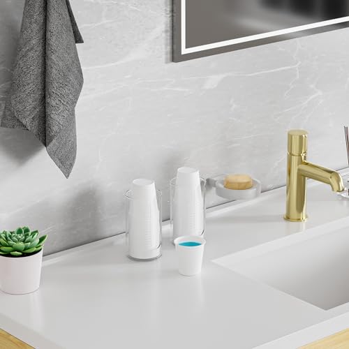 VITVITI 30 PACK Bathroom Mouthwash Cups, Disposable 3.7 OZ Coffee Paper Cup, Small Cup for Mouth Wash/Hot Cold Beverages Liquid/Tea, White - color: WHITE 30P