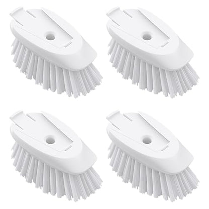 Dish Brush Refills 4 Pack, White Replacement BrushHeads Compatible with OXO Dish Brush & OXO DishScrubber - color: White