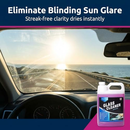 Magic Finish Car Glass Cleaner (1 Gallon) – Ammonia-Free Window Cleaner Spray for Interior & Exterior Auto Glass – Anti-Fog, Streak-Free Car Cleaning Supplies for Tint, Mirrors & Screens - size: 128 Fl Oz (Pack of 1)