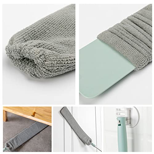 Retractable Gap Dust Cleaner, Microfiber Duster with Long Handle, Under Appliance Cleaning Gadgets, Removable Washable Telescopic Dust Brush for Wet and Dry