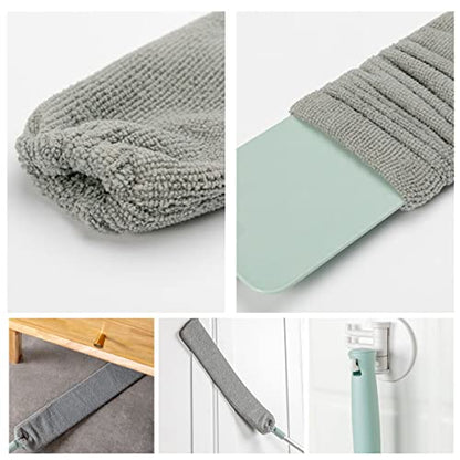 Retractable Gap Dust Cleaner, Microfiber Duster with Long Handle, Under Appliance Cleaning Gadgets, Removable Washable Telescopic Dust Brush for Wet and Dry