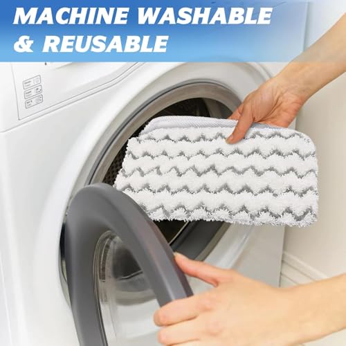 6 Pack Steam Mop Replacement Pads, Microfiber Floor Cleaning Pads Compatible with Shark S1000 Series Steam Mops, Reusable Washable Mop Refills for Hardwood and Tile Floors
