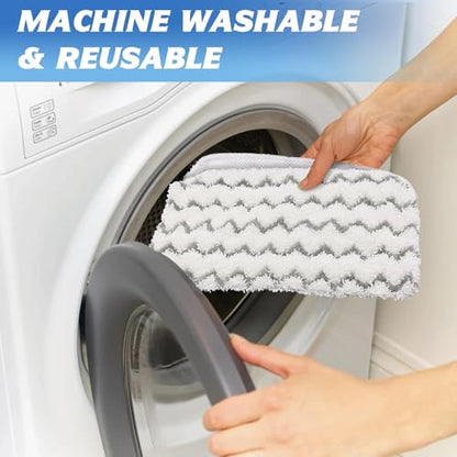 6 Pack Steam Mop Replacement Pads, Microfiber Floor Cleaning Pads Compatible with Shark S1000 Series Steam Mops, Reusable Washable Mop Refills for Hardwood and Tile Floors