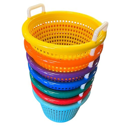 Basket for Fishing, Laundry Basket, all Purpose Handy Basket-Yellow, can take hot and cold condition, used by commercial fishermen for decades.