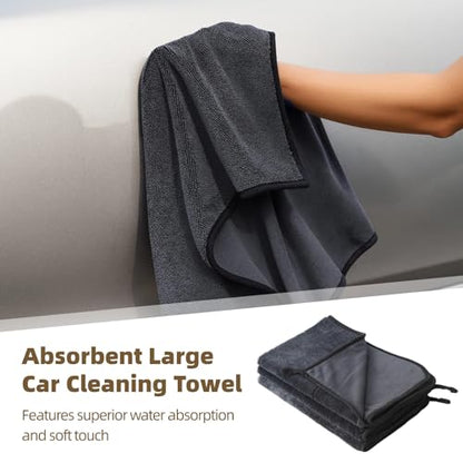 Shiny Wipes Shower Cleaning Cloth - 3 Pack 24 x 36 inch Ultra Absorbent Car Drying Towel, Shiny Wipes Drying Towel Microfiber Cleaning Cloth for Car, Bath & Househood - size: 24*36in