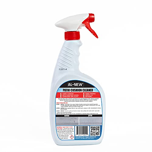 AL-NEW Patio Cushion Cleaner | Safe For Use On Outdoor Fabrics Such As Patio Cushions, Awnings, Furniture Covers, and more (32 Ounce) - style: Pack of 1