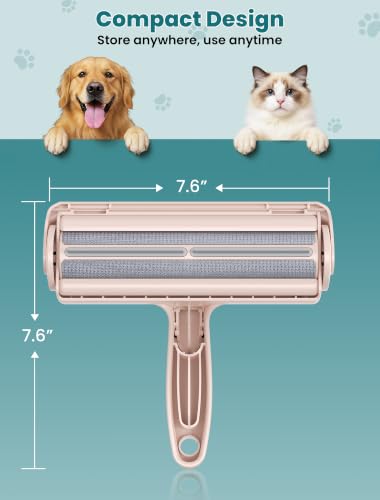 DELOMO Pet Hair Removal Tool, Pet Hair Remover - Lint Roller for Pet Hair - Cat and Dog Hair Remover for Couch, Furniture, Carpet, Car Seat, Reusable Lint Roller with Fur Bin, Pet Owner Essential - color: D: Pink（gift Choice）