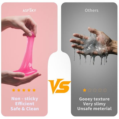 ASFSKY Car Cleaning Gel (Fruit aroma) Cleaning Putty Universal Dust Cleaning Car Interior Cleaner Keyboard Dust Remover Car Slime Gifts for Men Women girl（4 pack） - color: Multi-fruit