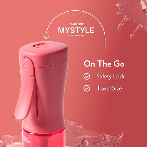 FLAIROSOL MyStyle, Spray Bottle for Hair - Small Travel Spray Bottle, Ultra Fine Continuous Water Mist for Face, Hairstyling, Salon, Cleaning, Beauty, Toners, Hydration & Makeup, 3.04oz / 90ml, Pink - color: Pink, style: 1 Pack