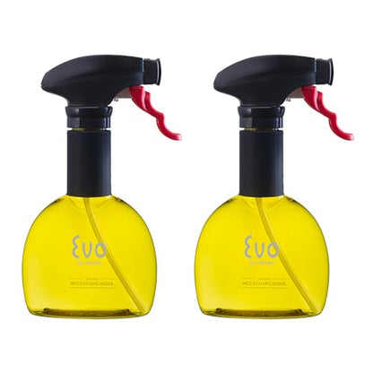Evo Oil Sprayer Minis, Non-Aerosol for Olive, Cooking Oils, and Vinegars, Yellow, 8-Ounce Capacity, Set of 2 - color: Yellow
