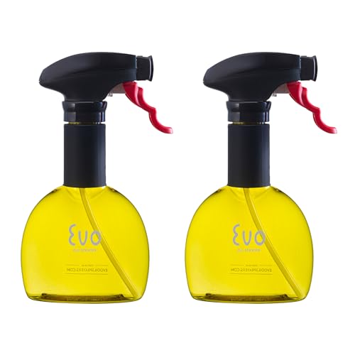 Evo Oil Sprayer Minis, Non-Aerosol for Olive, Cooking Oils, and Vinegars, Yellow, 8-Ounce Capacity, Set of 2 - color: Yellow