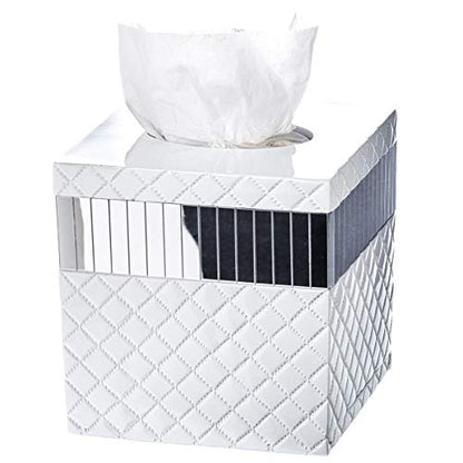 Creative Scents Quilted Mirror 6 Piece Bathroom Accessories Set - style: 6 Piece Set